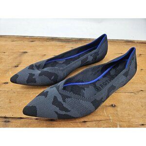 New Rothy's Gray Camo Point Flats Womens 11 Shoes Camoflage